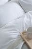 White Textured Spot Dobby Duvet Cover And Pillowcase Set