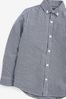 Navy Blue Gingham No Stag Long Sleeve Oxford Shirt (3-16yrs)
