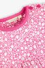 JoJo Maman Bébé Pink Strawberry Ditsy Print Summer jean Dress