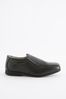 Black Standard Fit (F) School Leather Formal Loafers