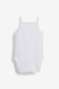 White/Pink 5 Pack Delicate Vest Baby Bodysuits (0mths-3yrs)