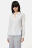 Jigsaw White Linen Long Sleeve Shirt