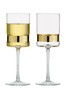 2 Pack Gold Wine Glasses By The DRH Collection