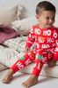 Red Christmas Printed Long Sleeve Snuggle Fit Pyjamas (9mths-16yrs)