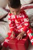 Red Christmas Printed Long Sleeve Snuggle Fit Pyjamas (9mths-16yrs)