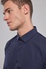 Navy Blue Regular Fit Single Cuff Easy Care Shirt