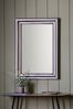 Gallery Home Pewter Grey Beaded Pewter Grey Mirror