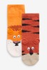 Lion/Tiger 2 Pack Cosy Socks