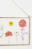 Oliver Bonas Pink Gold and Glass Oblong Dried Flower Wall Hanging