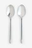 Silver Kensington Stainless Steel 2 Piece Serve Spoon Set