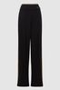 Reiss Black/Pink Lina High Rise Wide Leg Trousers