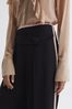 Reiss Black/Pink Lina High Rise Wide Leg Trousers