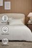 White 100% Cotton Supersoft Brushed Duvet Cover and Pillowcase Set