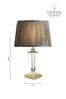 Brass Carson Polished Nickel Crystal Small Table Lamp Base