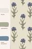 Dusky Seaspray Blue Dandelion Wallpaper