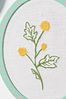 Oliver Bonas Natural Set of 3 Embroidered Floral Wall Art