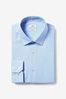 Blue Stripe And Print Regular Fit Single Cuff Shirts 3 Pack