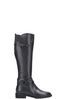 Riva Black Athens Leather Buckle Zip Long Boots