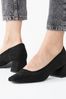 Black Forever Comfort® Square Toe Block Court Shoes