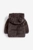 Charcoal Grey Cosy Fleece Bear Baby Jacket (0mths-2yrs)