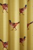 Fusion Yellow Pheasant Eyelet Curtains