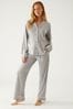 DKNY Grey Signature Notch Collar Pyjama Set