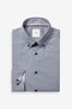 Grey Check and Stripe Regular Fit Single Cuff Shirts 3 Pack