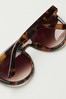 Oliver Bonas Preppy Round Brown Tortoiseshell Effect Sunglasses