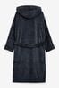 Navy Blue Supersoft Hooded Dressing Gown