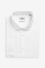White Regular Fit Single Cuff Cotton Shirt