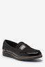 Black Material Mix Regular/Wide Fit Forever Comfort® Brogue Detail Chunky Sole Forever Comfort Loafers