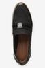 Black Material Mix Regular/Wide Fit Forever Comfort® Brogue Detail Chunky Sole Forever Comfort Loafers