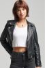 Buy Superdry Black Rylee Leather Biker Jacket from Next Hungary