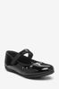 Black Patent Leather Wide Fit (G) Star Mary Janes Shoes