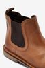 Tan Brown            Leather Chelsea Boots