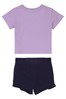 Juicy Couture Purple Heart T-Shirt And Short Set