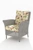 Cranberry Red Garden Wilton Lounging Chair in Parterre Sage Cushions