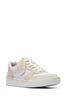 Clarks White Combi CraftCup Court Shoes