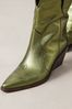 Green Metallic Signature Leather Forever Comfort® Western Cowboy Boots