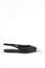 Black Forever Comfort® Metallic Toe Slingback Shoes