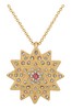 Kate Thornton Gold Tone/Pink Layered Star And Boho Coin Necklace