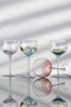 Speckle Set of 4 Clear Gin Glasses By The DRH Collection