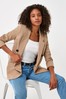 Camel Relaxed Double Breasted Blazer