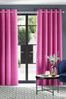Bright Pink Matte Velvet Eyelet Lined Curtains