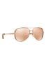 Michael Kors Rose Gold & Pink Chelsea Rim Pilot Sunglasses