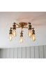 Gallery Home Antique Brass Hamilton 5 Bulb Ceiling Light