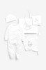 The Little Tailor White Sleepsuit, Hat & Comforter Gift Set
