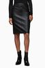 AllSaints Lucille Leather Black Skirt