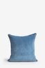 Airforce Blue Soft Velour Small Square Cushion