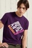 Superdry Purple Mountain Relaxed Fit Graphic T-Shirt